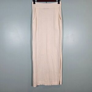 Peruvian Connection D'Orsay Knitted Maxi Skirt Cream/Ivory Small – Pima Cotton